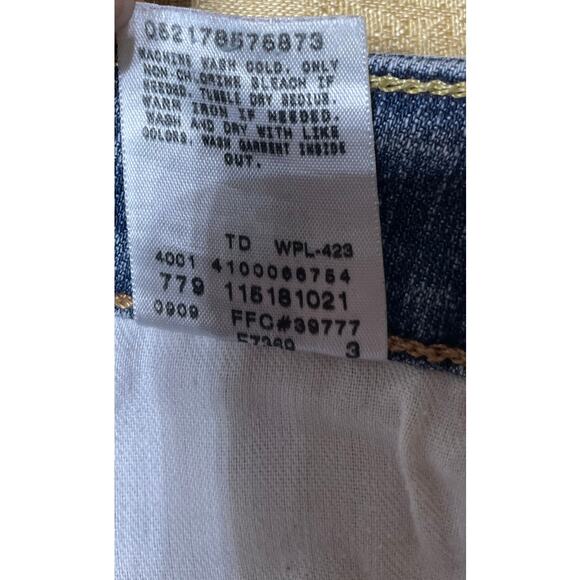 Levi's Superlow 518 Jeans Womens Size 9 Medium Stretch Distressed Small Stain - Picture 6 of 11